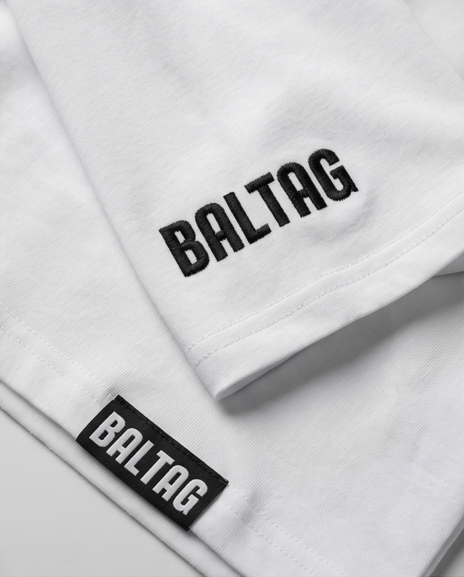 BALTAG Herren T-Shirt Weiß – Clean Premium Streetwear mit gesticktem Logo