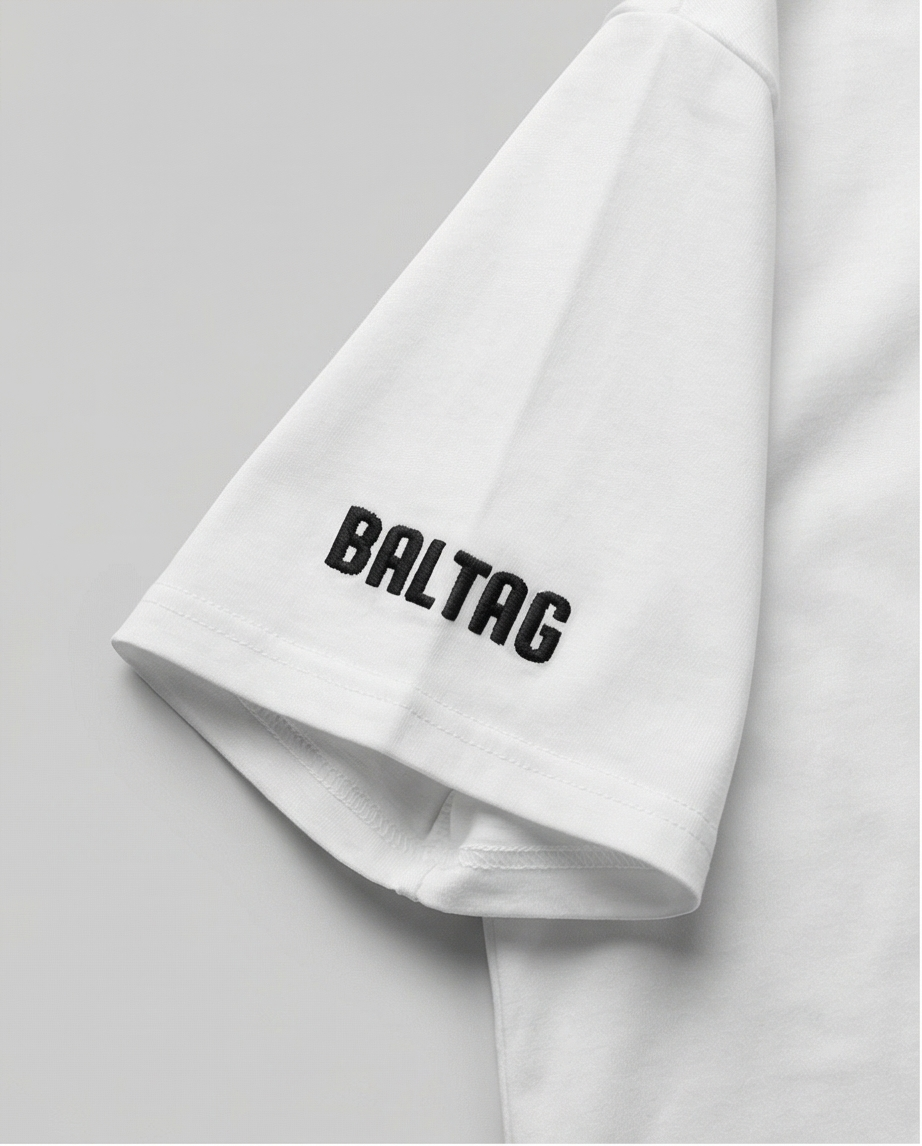 BALTAG Herren T-Shirt Weiß – Clean Premium Streetwear mit gesticktem Logo