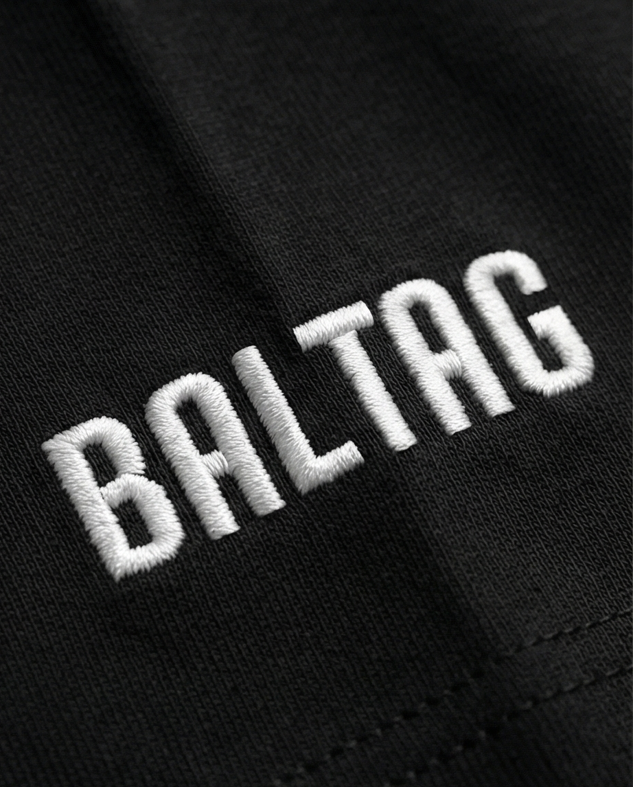 BALTAG Premium Herren T-Shirt Schwarz – Unisex Regular Fit aus Baumwolle & Elasthan