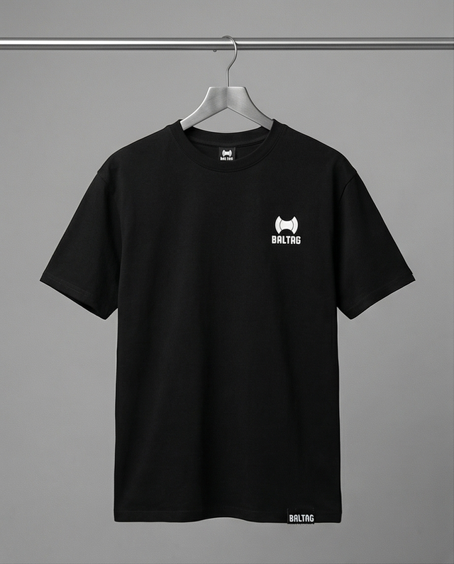 BALTAG Statement T-Shirt Schwarz – Unisex Regular Fit mit Backprint | Streetwear Premium
