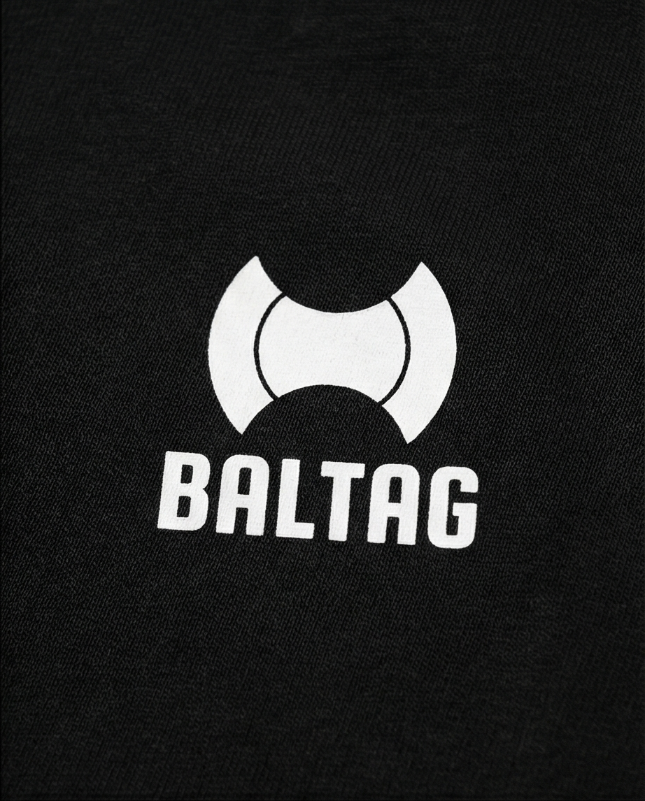 BALTAG Statement T-Shirt Schwarz – Unisex Regular Fit mit Backprint | Streetwear Premium
