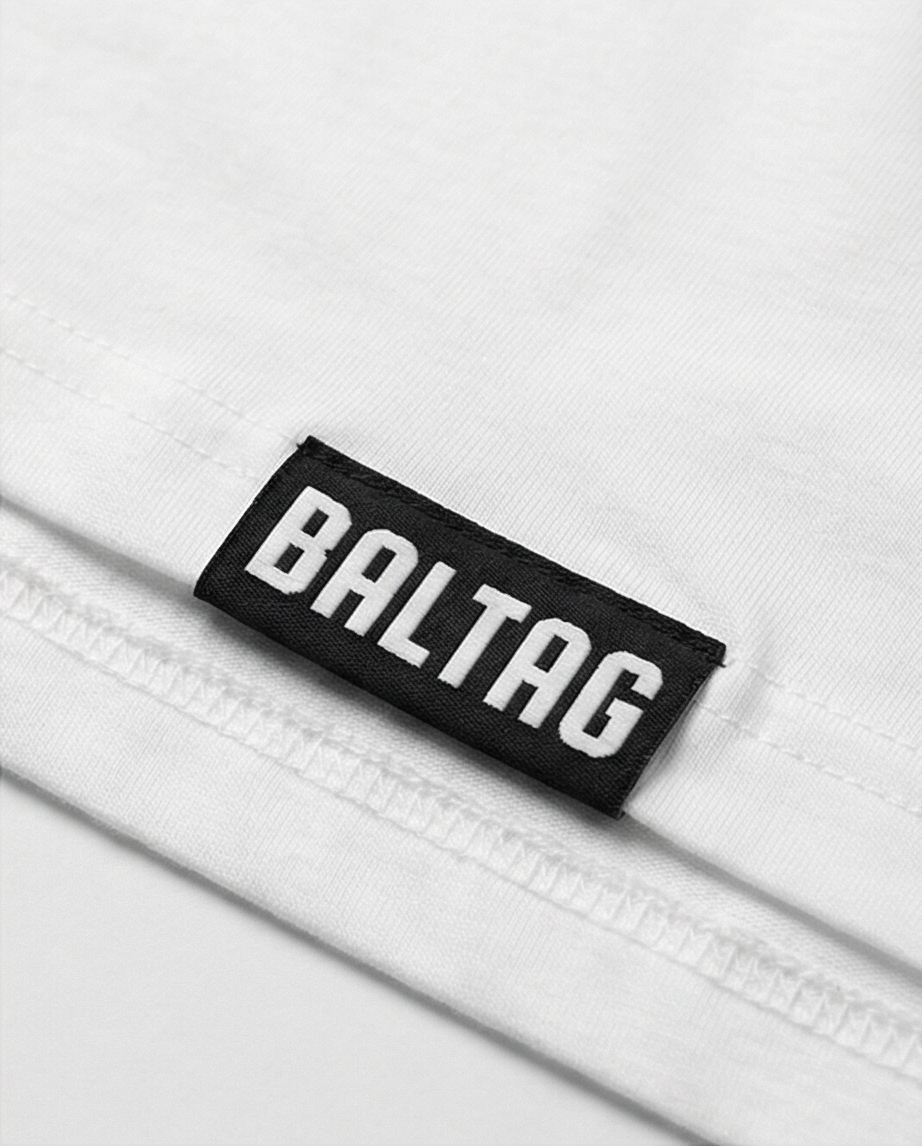 BALTAG Herren T-Shirt  Weiß  – Clean Premium Streetwear mit gesticktem Logo