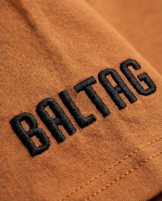 BALTAG Premium Herren T-Shirt Braun – Unisex Regular Fit aus Baumwolle & Elasthan