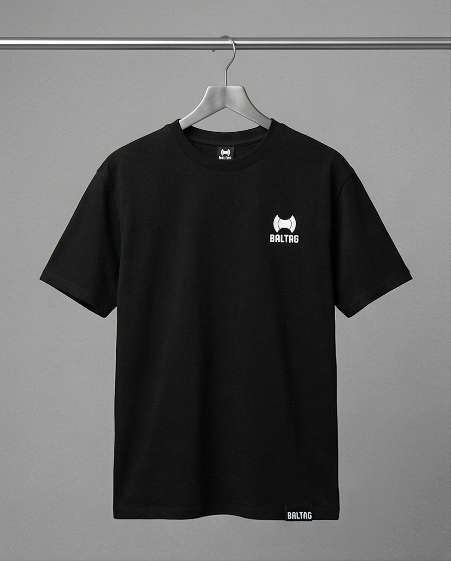 BALTAG Statement T-Shirt Schwarz – Unisex Regular Fit mit Backprint | Streetwear Premium