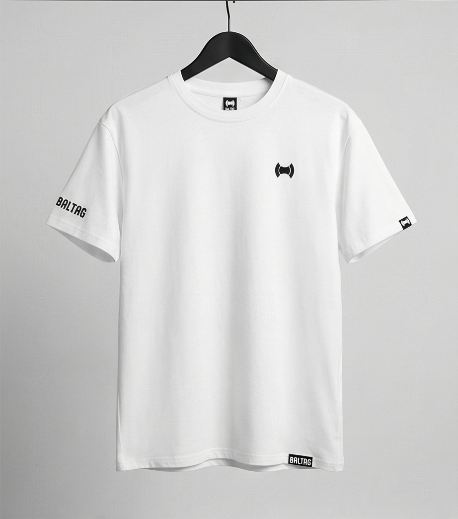 BALTAG Herren T-Shirt  Weiß  – Clean Premium Streetwear mit gesticktem Logo