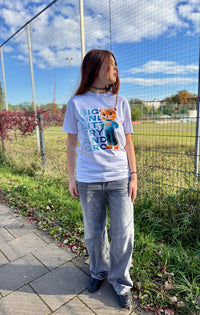 Damen T-Shirt Schwarz & Weiß mit Print „Try and Grow“ – BALTAG Kollektion