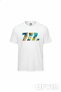 Damen T-Shirt Weiß mit „777“-Print im Blumen-Design – BALTAG Kollektion